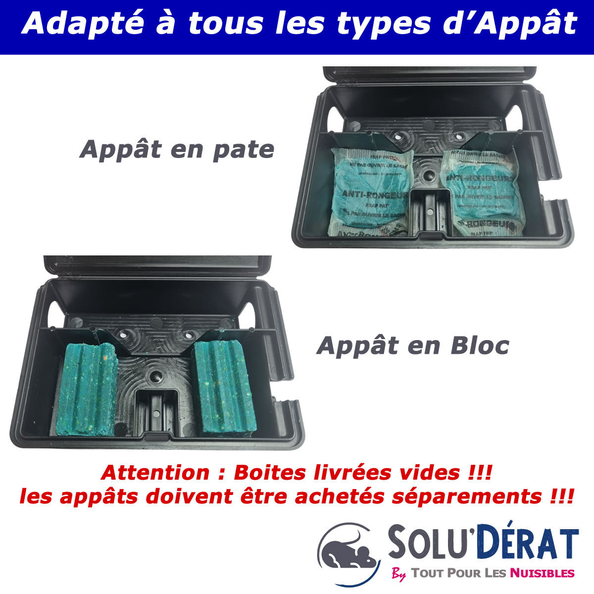 Poste souris minio pate ou bloc appat