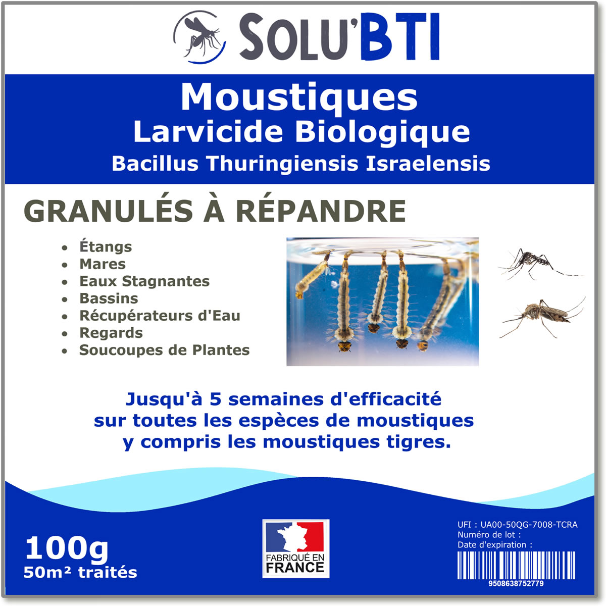 moustique solubti larvicide anti moustiques et tigre - 100g