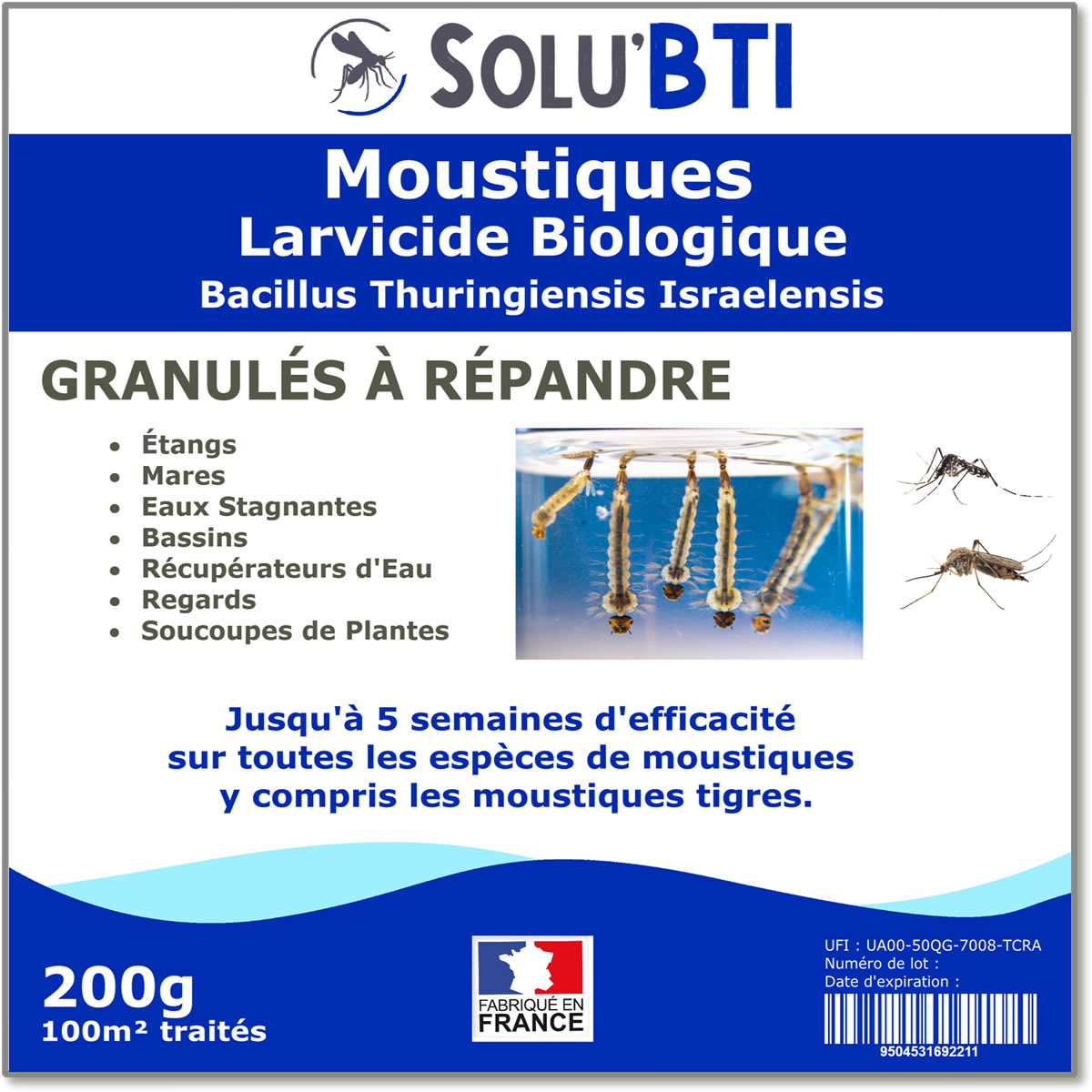moustique solubti larvicide anti moustiques et tigre 200g
