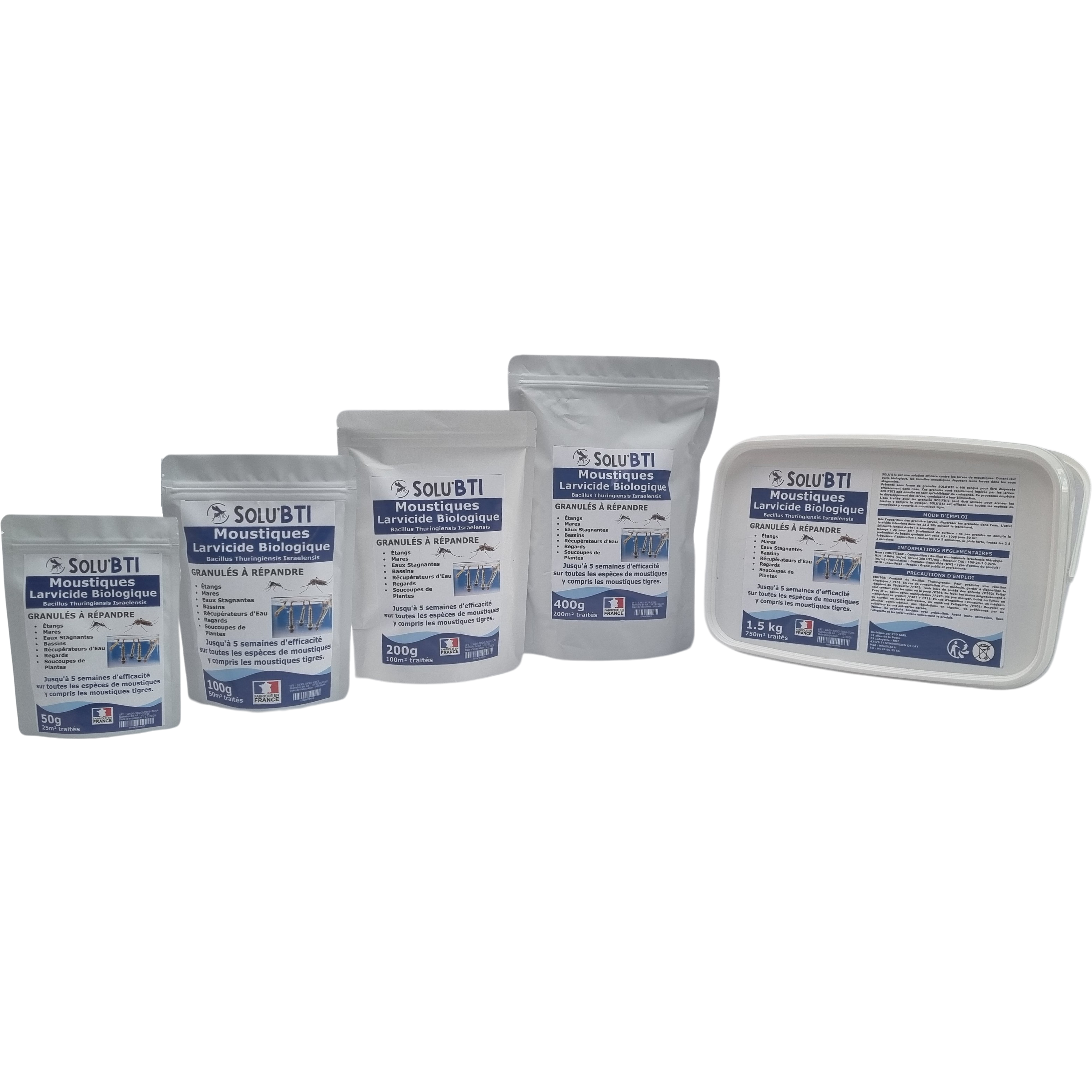 Gamme solu bti - larvicide biologique - traitement des etangs - bassins - mares