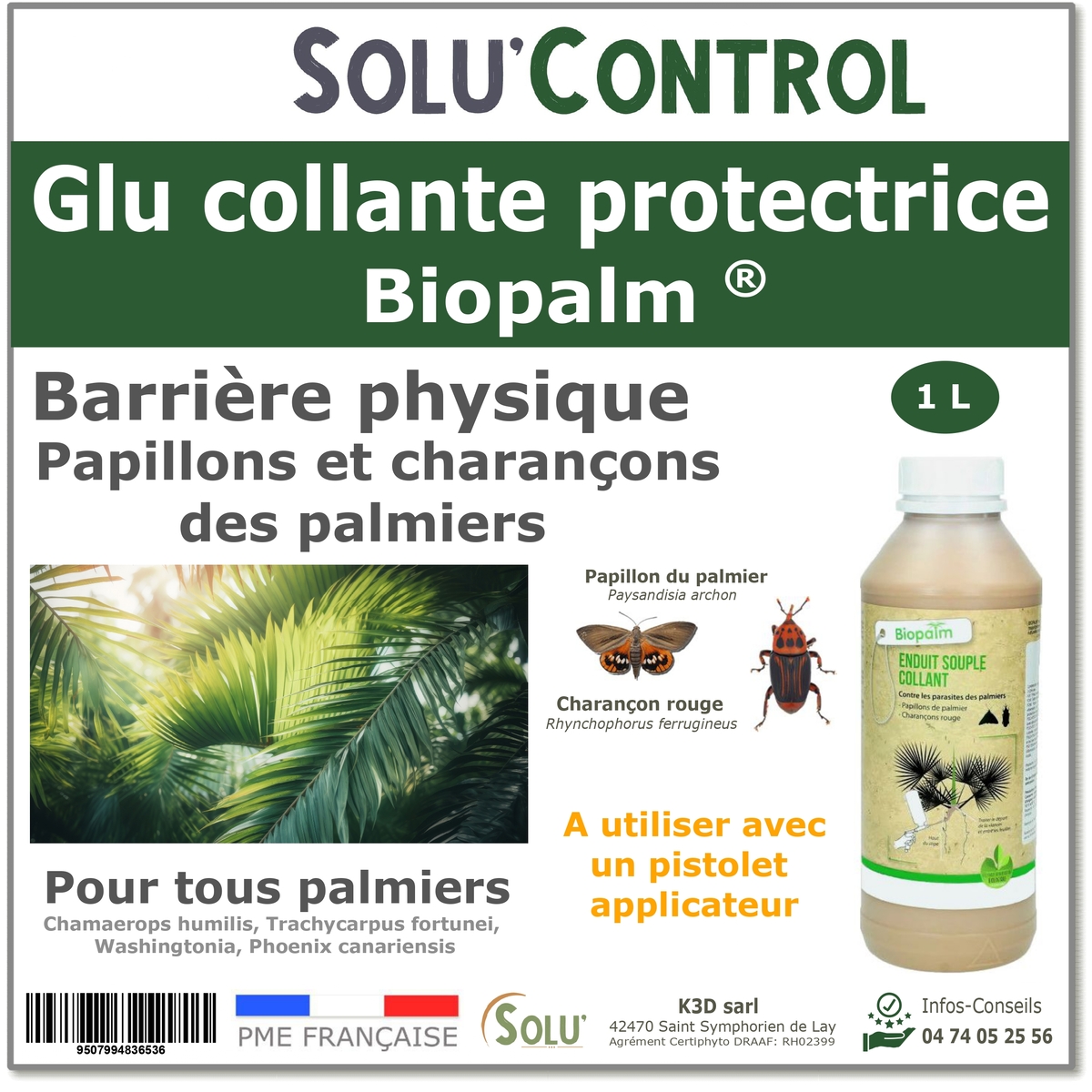 Enduit Collant Protecteur BioPalm en Flacon de 1 kg