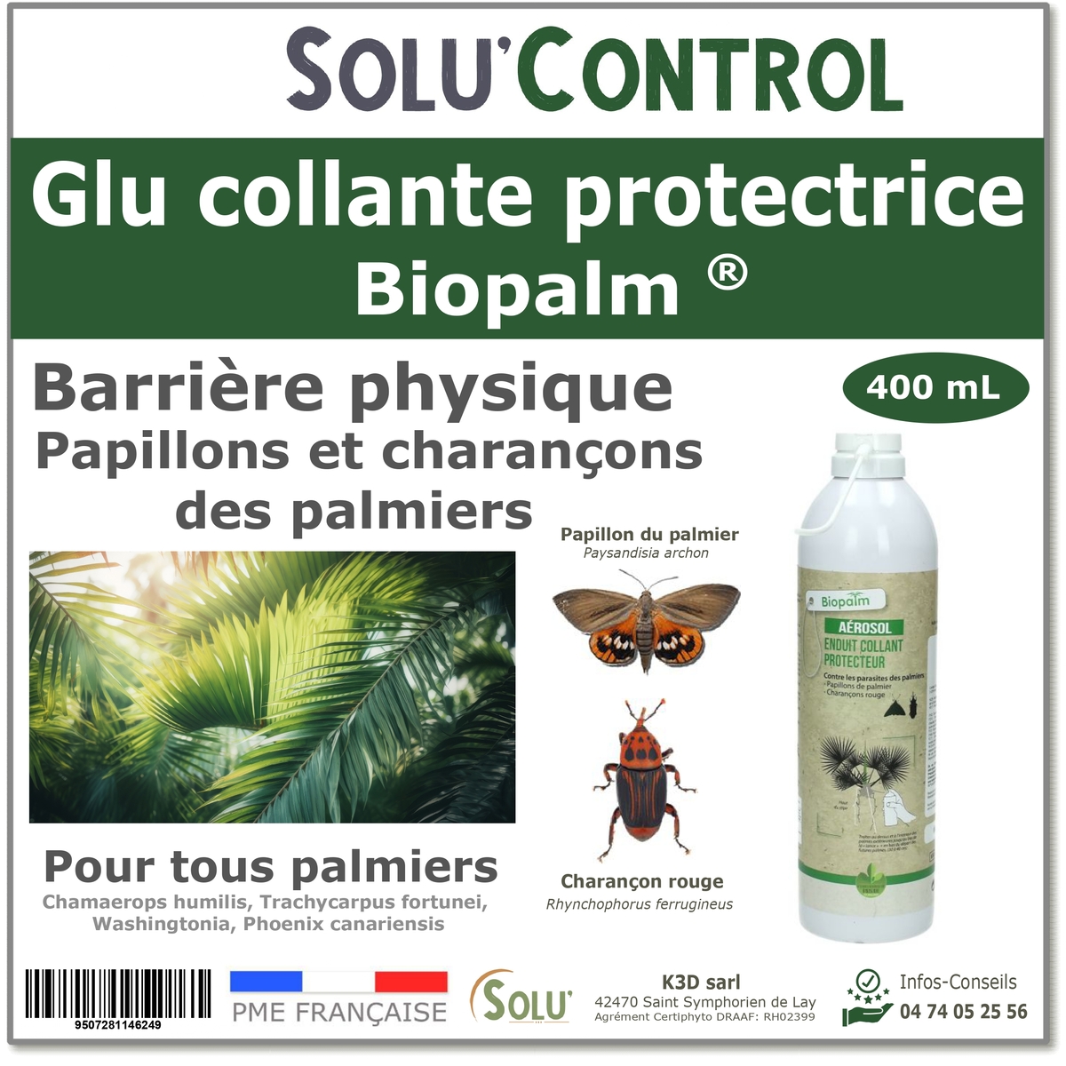 Enduit Collant Protecteur, BioPalm - Aérosol de 400 ml