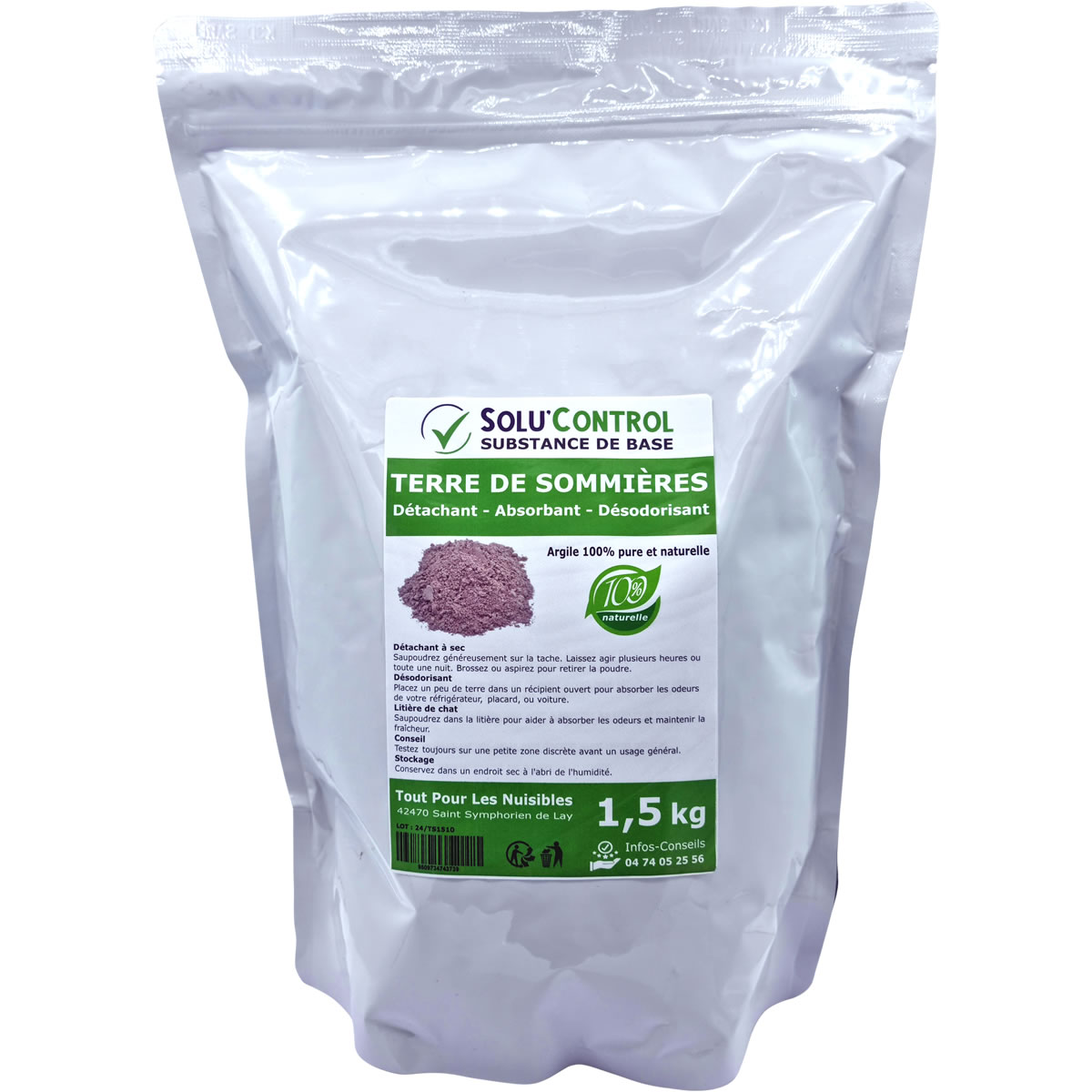 Sachet terre de Sommières SOLU'CONTROL - 1.5kg