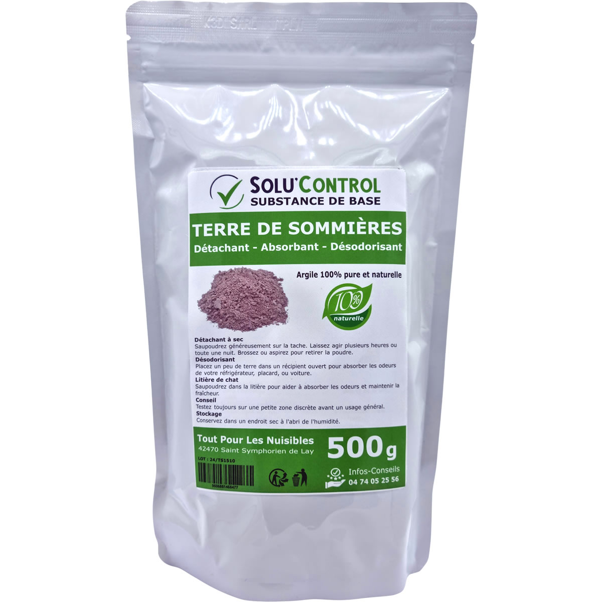Sachet terre de Sommières SOLU'CONTROL - 500g