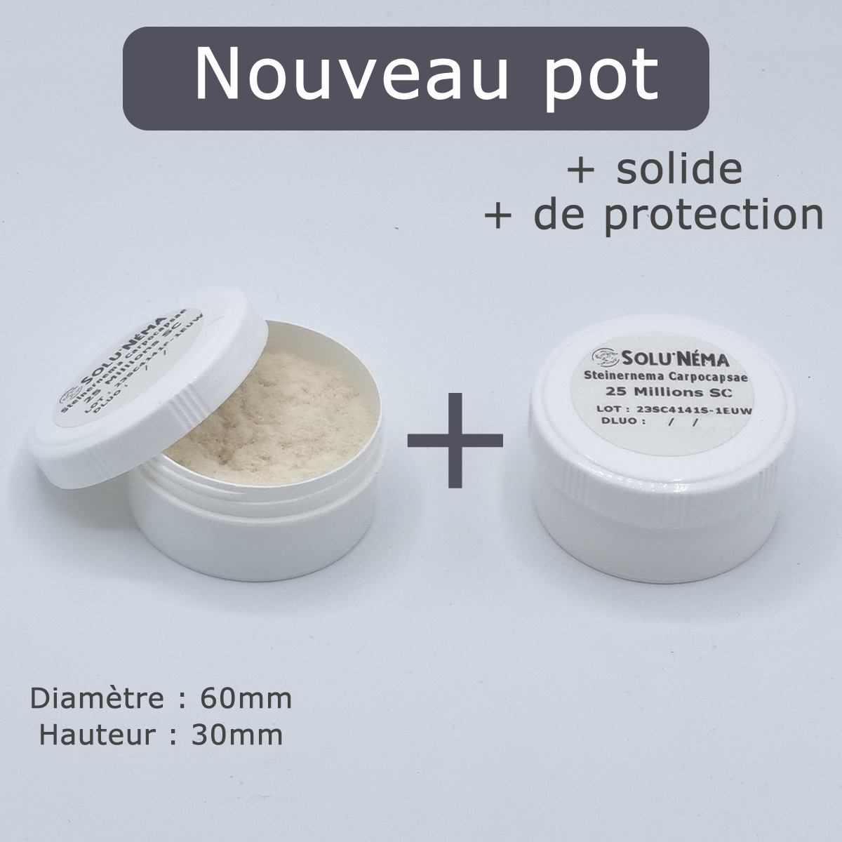 Pots de 50 millions nématodes SC