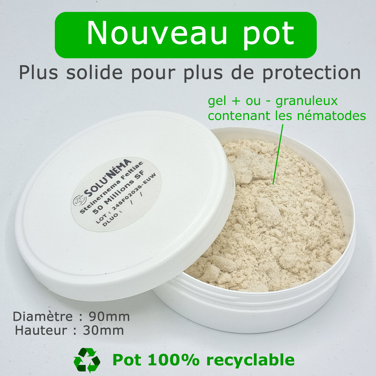 Pot Solunema pour nématodes SF (50 millions)
