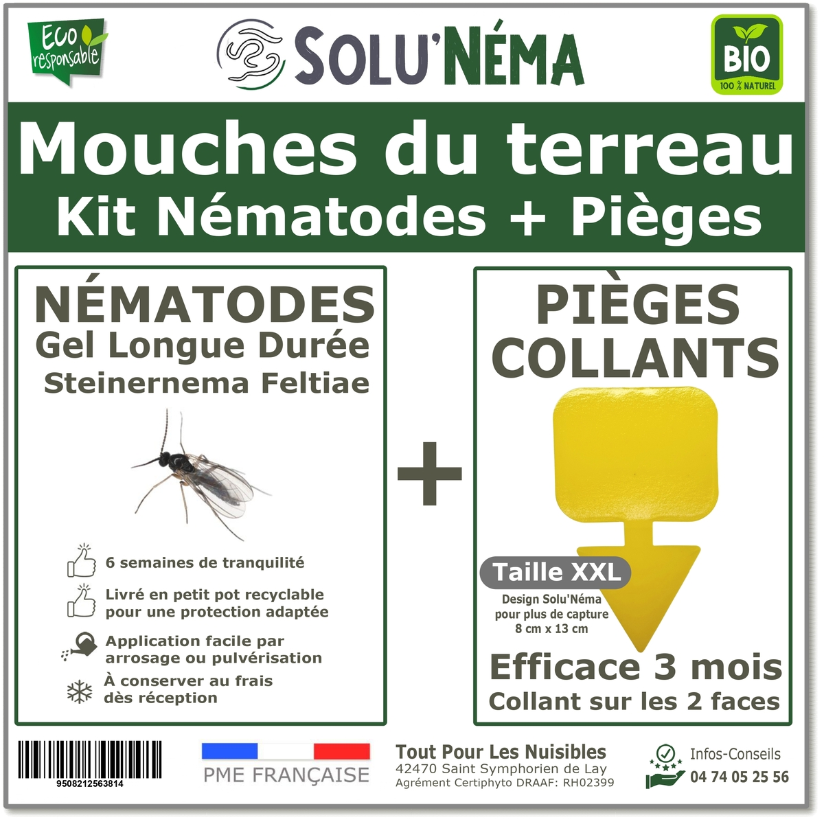 Kit Mouche du terreau Nématode + piège