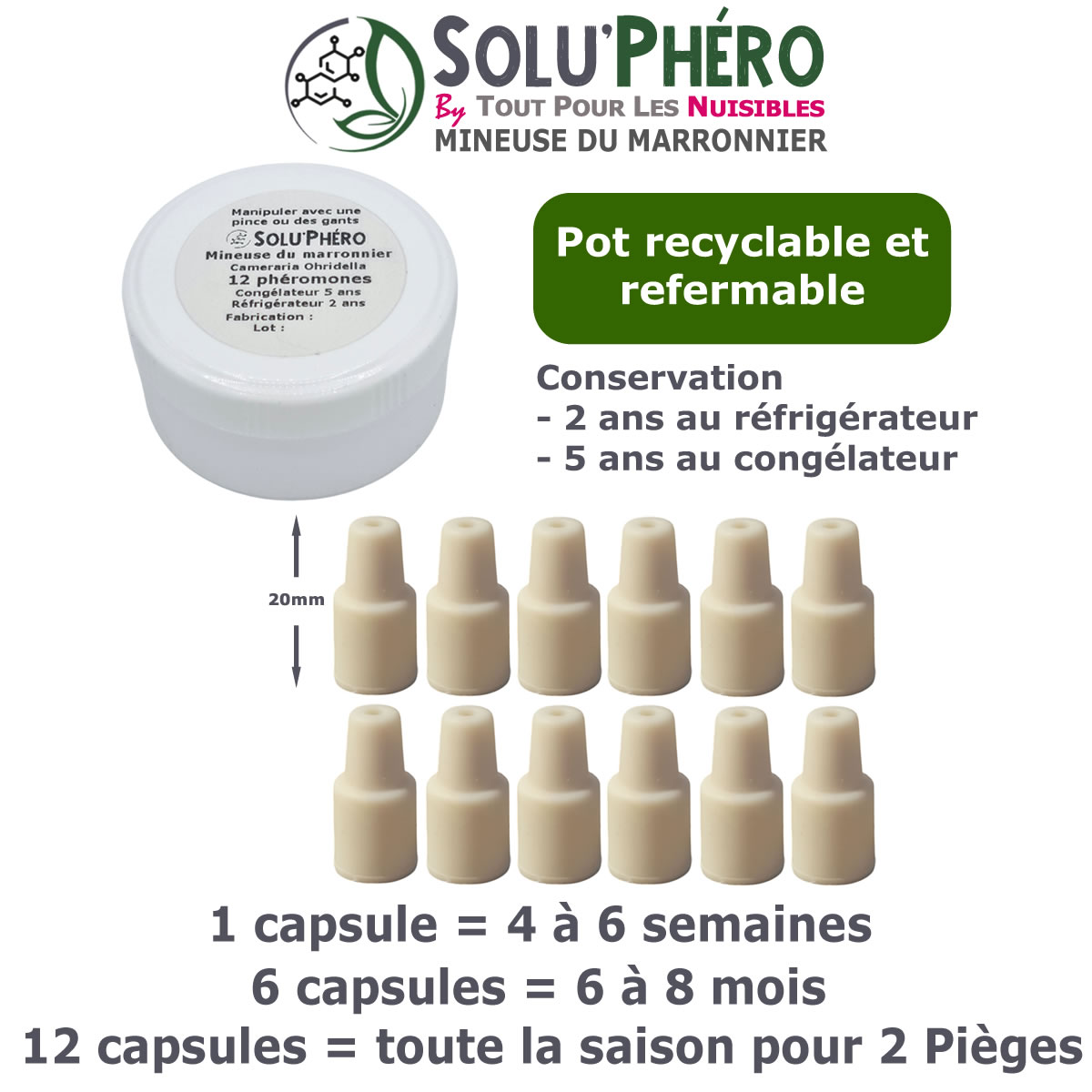 12 Phéromones mineuse marronnier