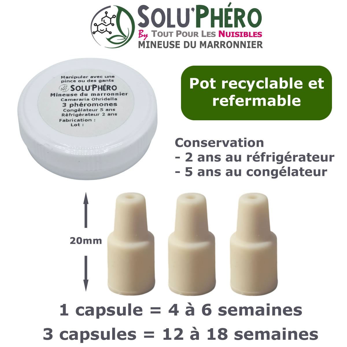 3 Phéromones mineuse marronnier