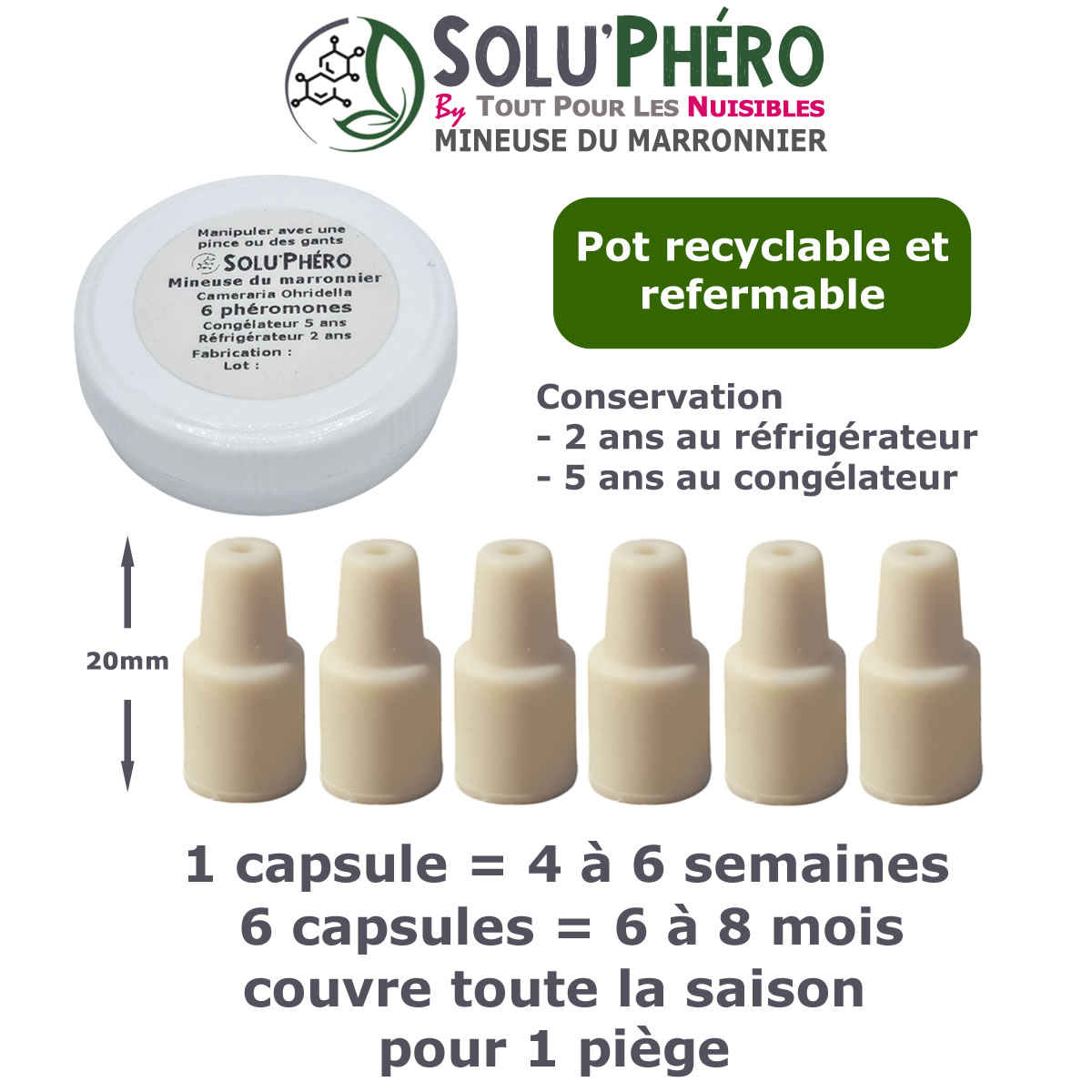 6 Phéromones mineuse marronnier