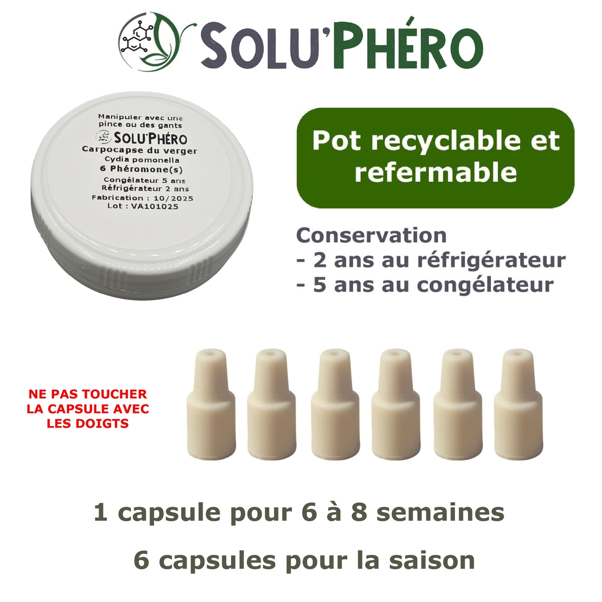 6 phéromones carpocapse du verger