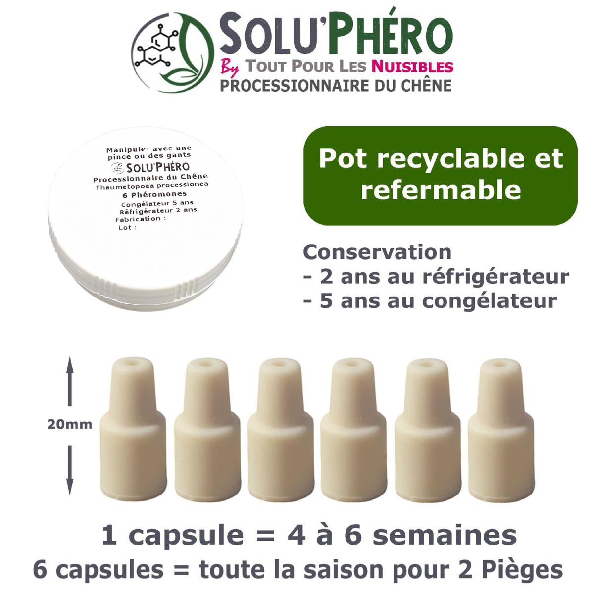 Pot Phéromone processionnaire chêne par 6