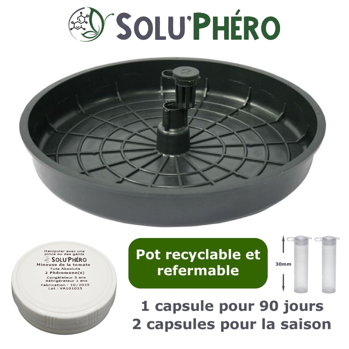 2 Phéromones + 1 piège à eau contre Mineuse de la tomate90 jours