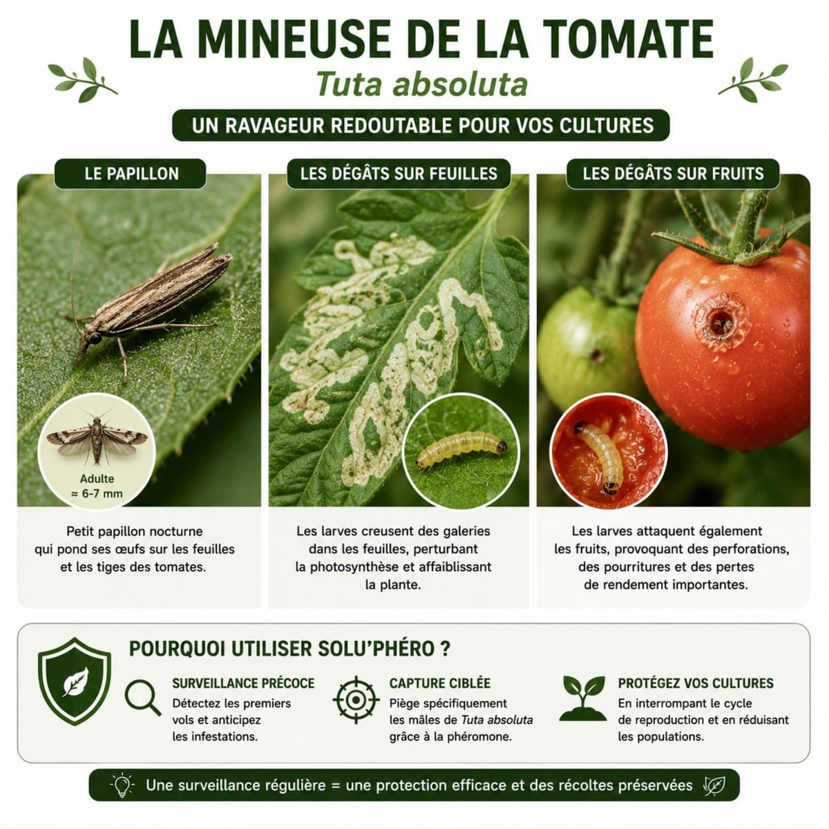 Piège à phéromones Water Trap pour la mineuse de la tomate – Ravages