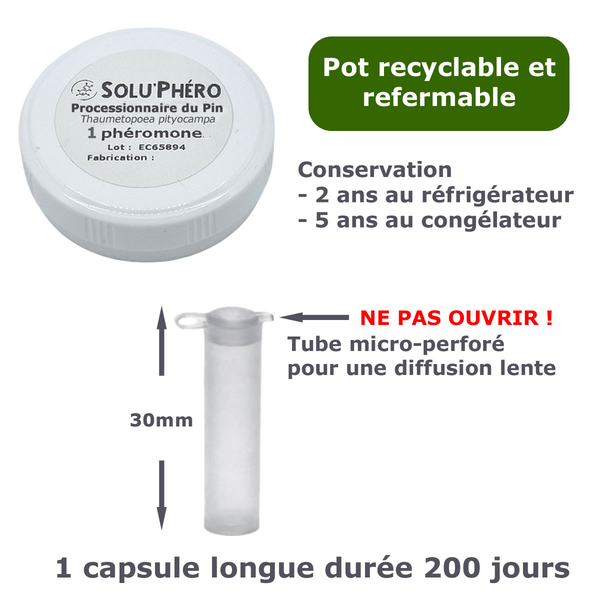 Phéromone processionnaire pin 200 jours par 1