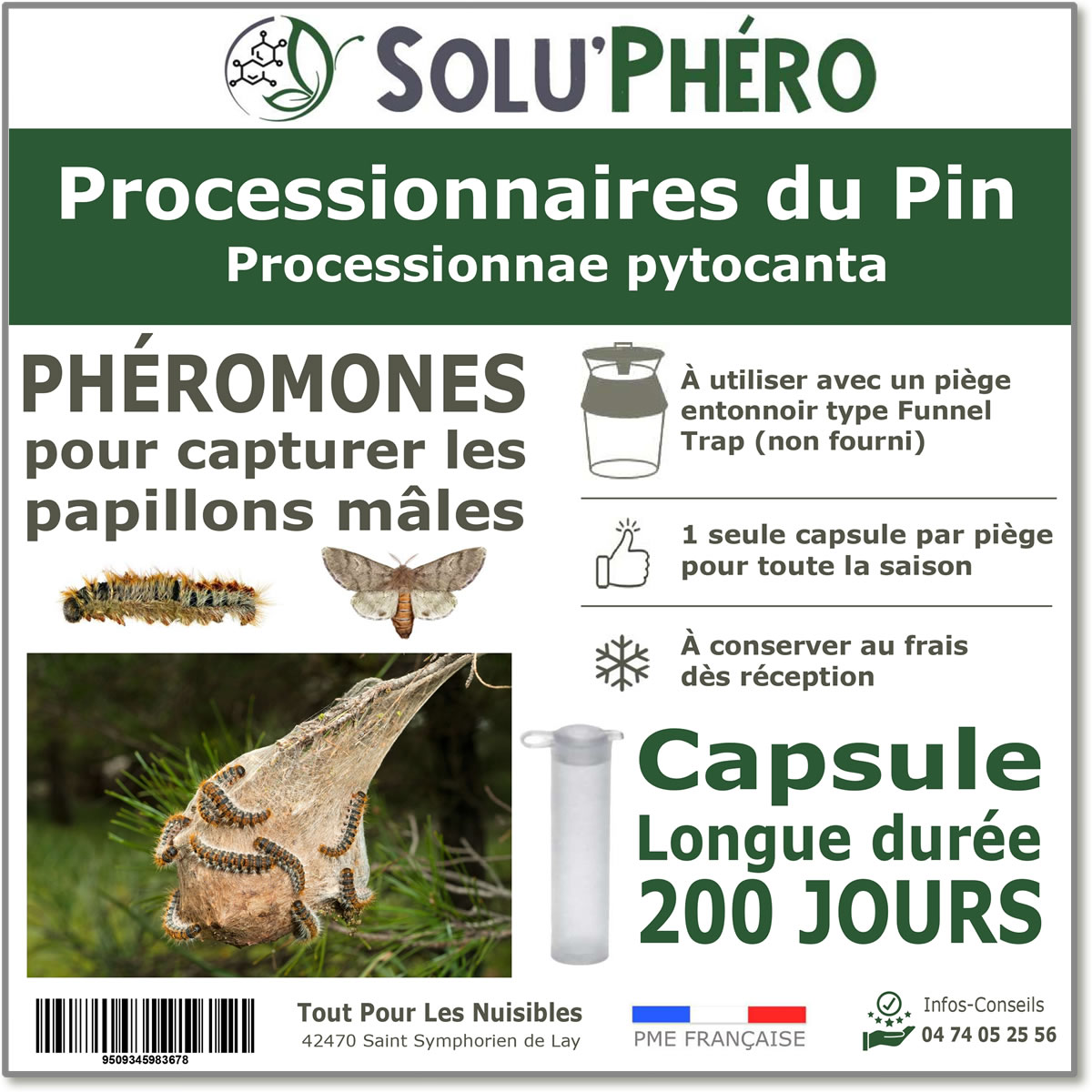 Phéromone pour attirer et piéger le papillon male de la processionnaire du pin