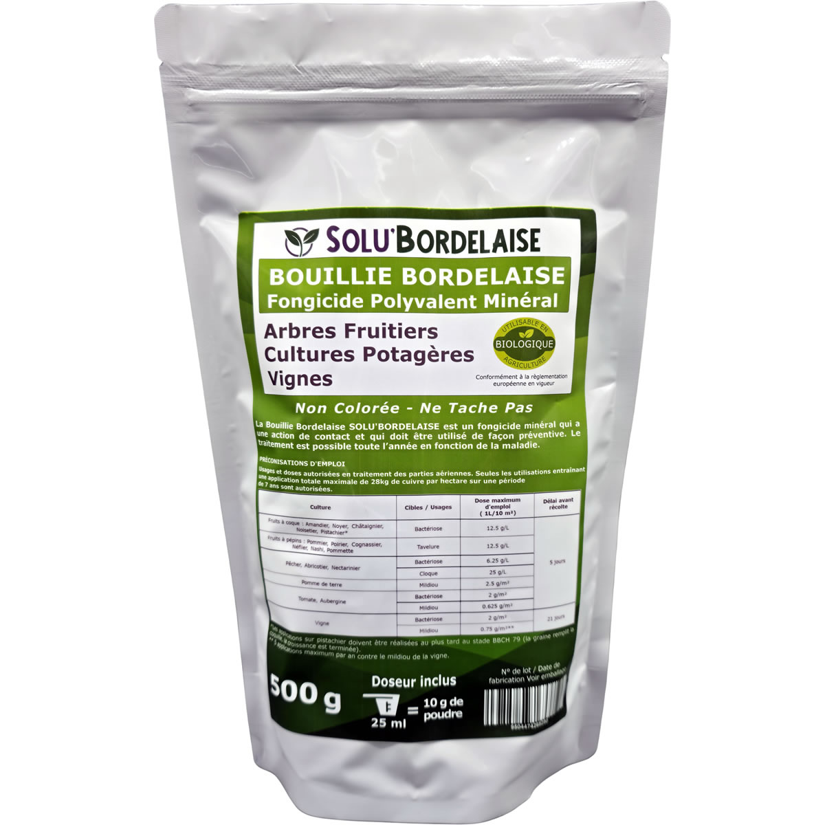 SOLU'BORDELAISE Cloque Pecher sachet 500g face avant