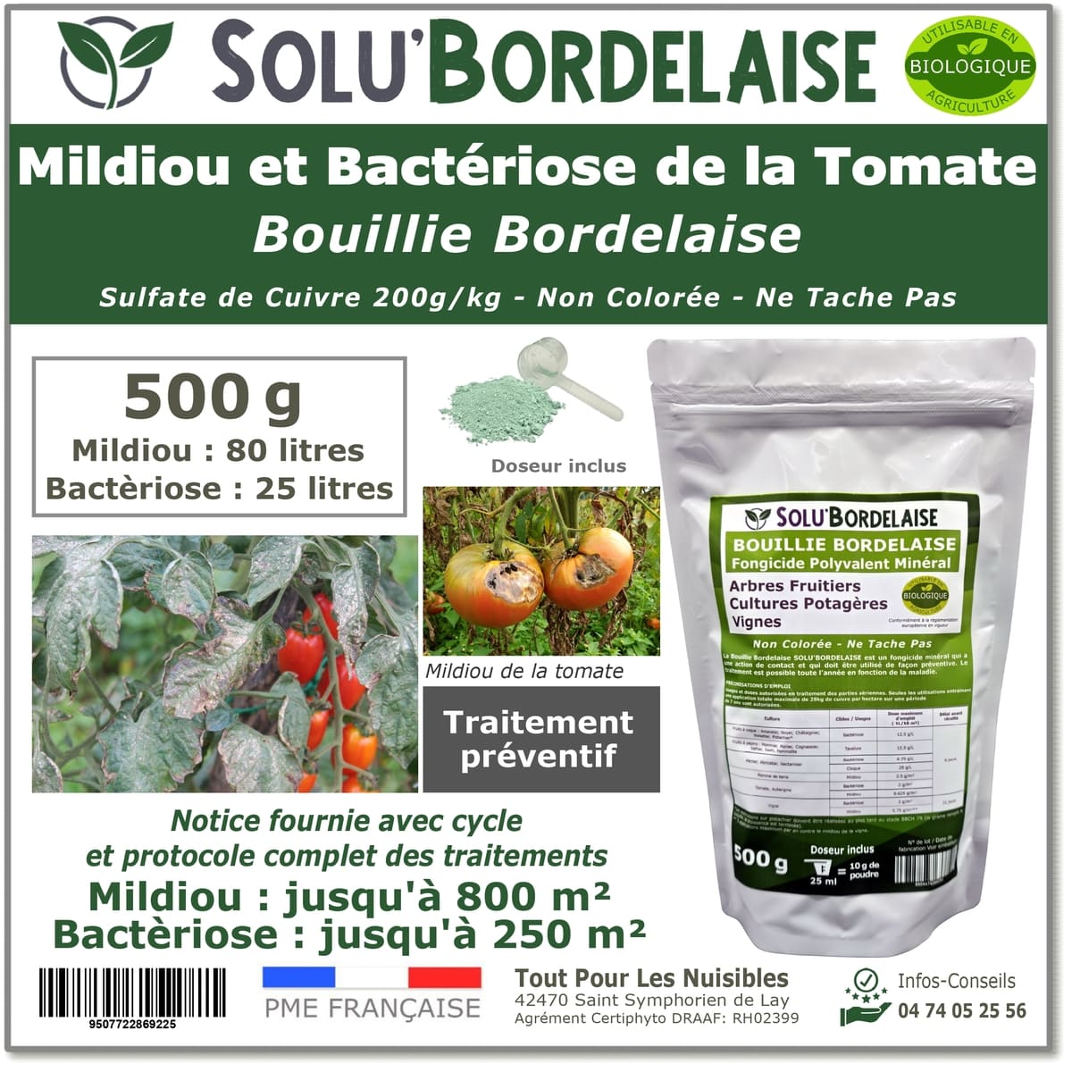 SOLU'BORDELAISE Mildiou de la pomme de terre 500g