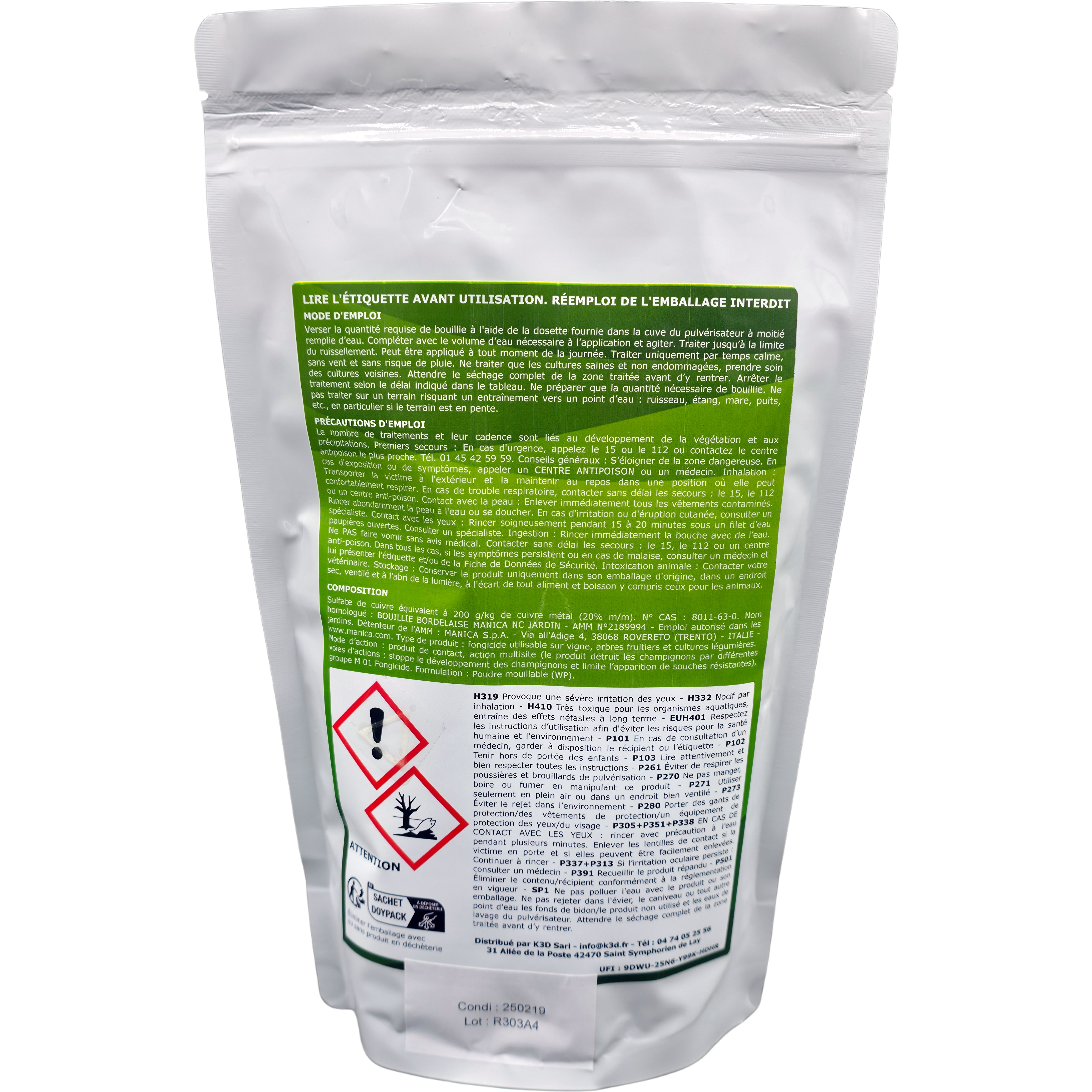 SOLU'BORDELAISE sachet informations