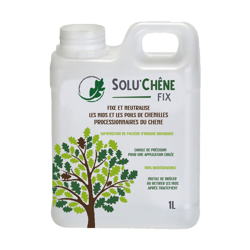 Traitement neutraliseur contre les chenilles processionnaires du chêne, Solu'Chêne Fix - 1 litre