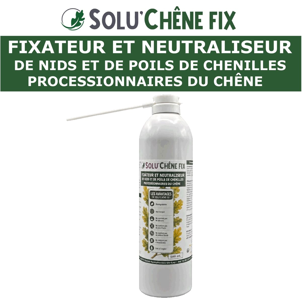 Solu'Chêne Fix - Aérosol de 500 ml
