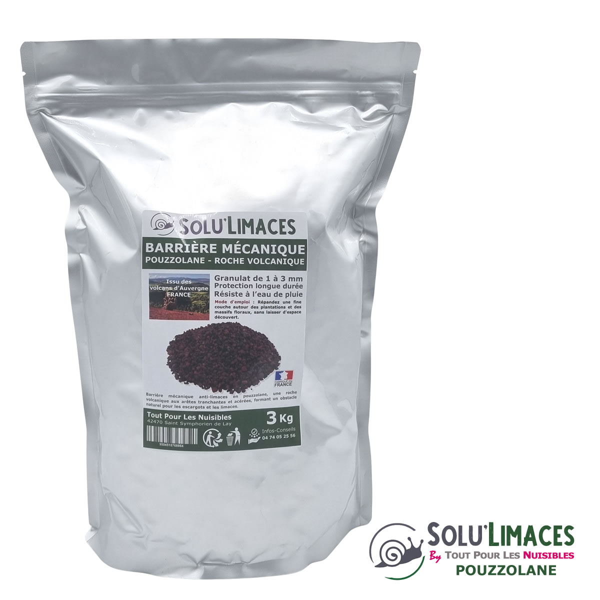 Sachet Pouzzolane SOLU'LIMACES - 3kg