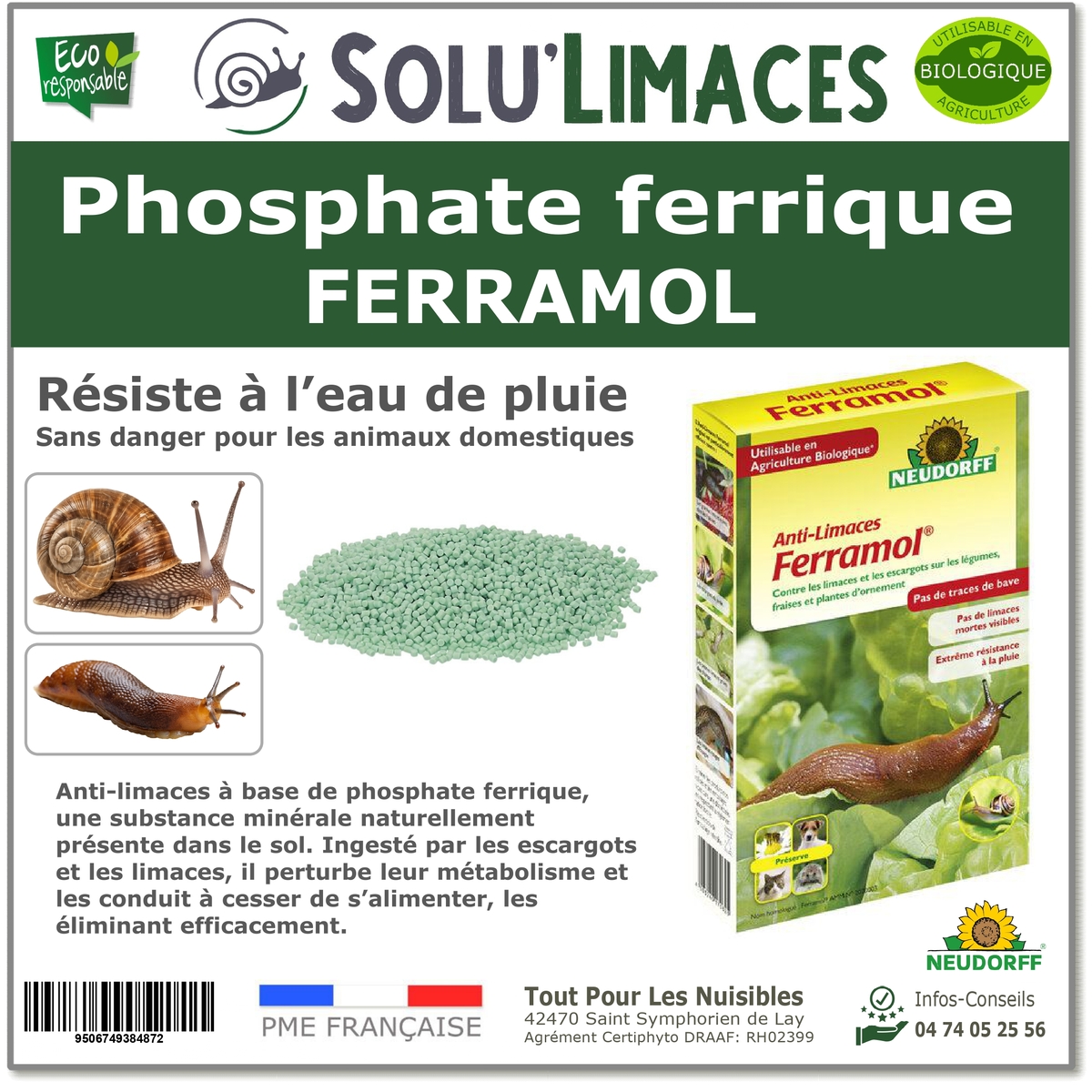 Phosphate ferrrique ferrramol, Solu'Limaces