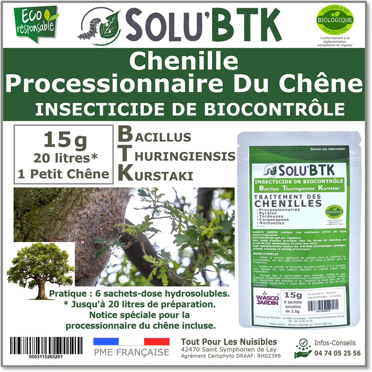 SOLU'BTK Processionnaire du chêne 15g