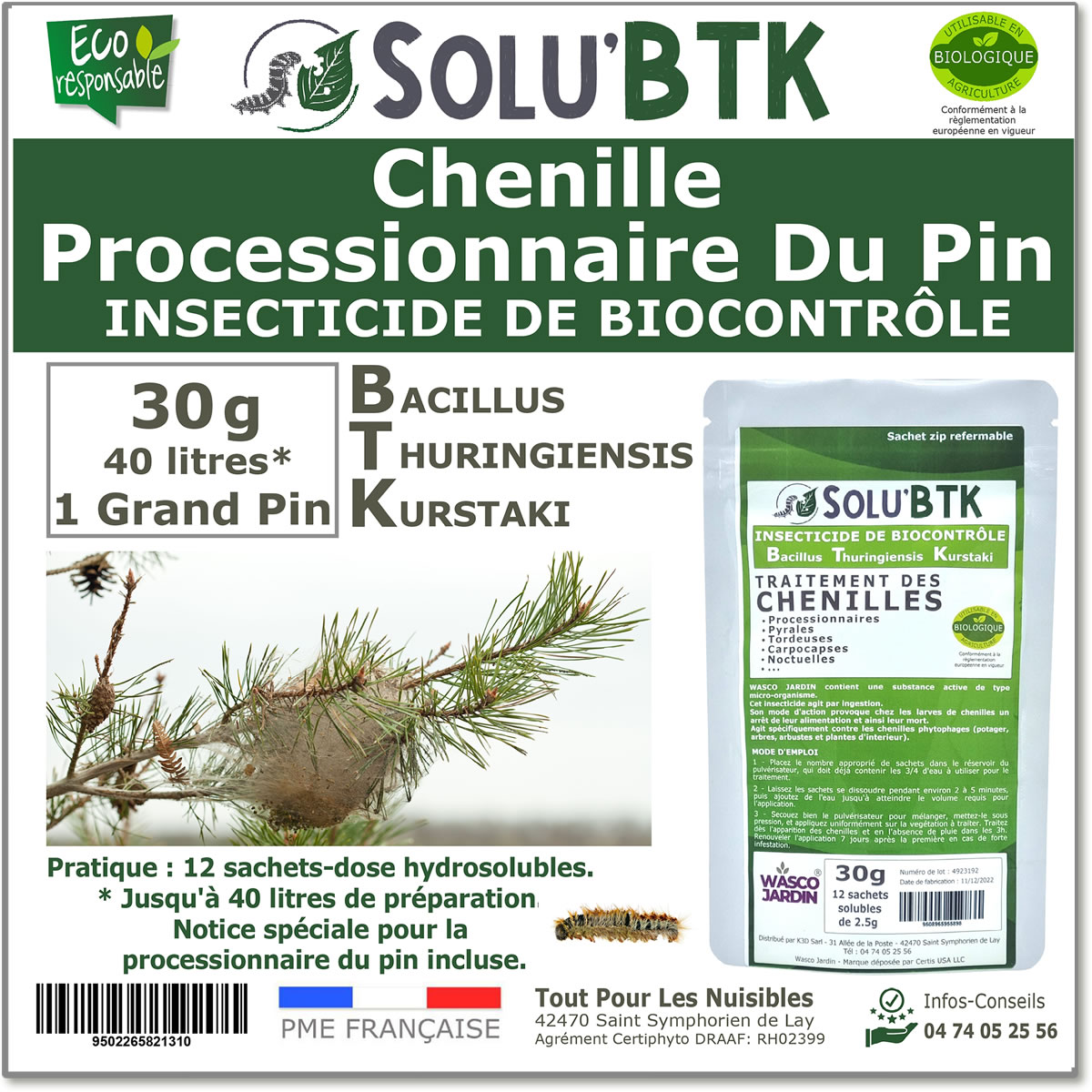 SOLU'BTK Processionnaire du pin 30g