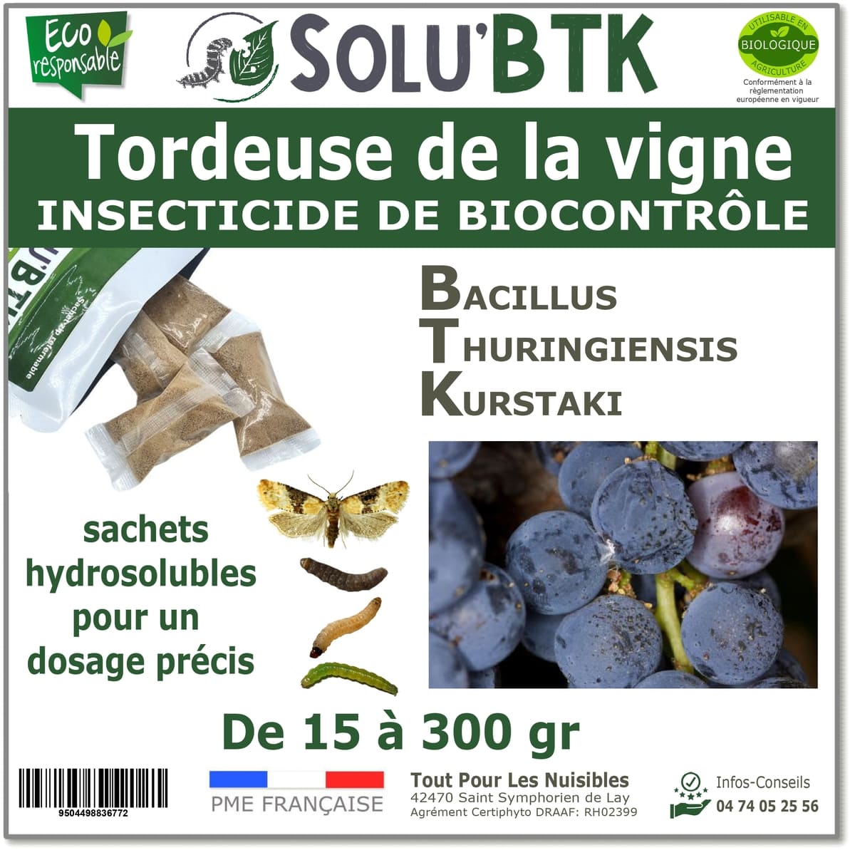 Label master de la tordeuse de la vigne