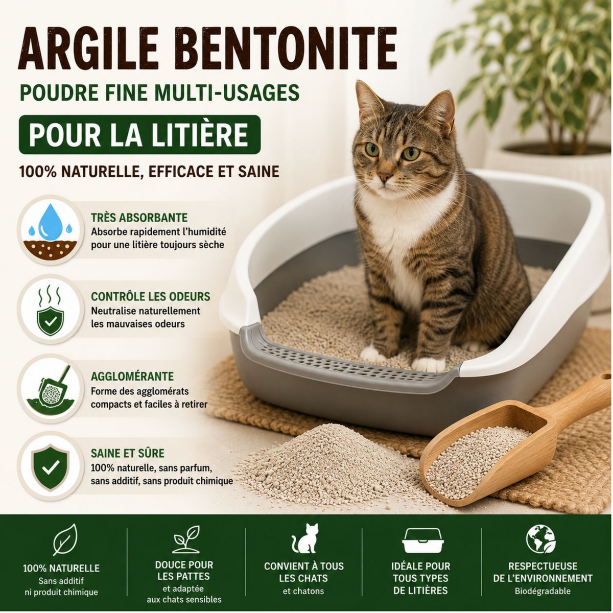 Argile Bentonite Naturelle UAB - Litière