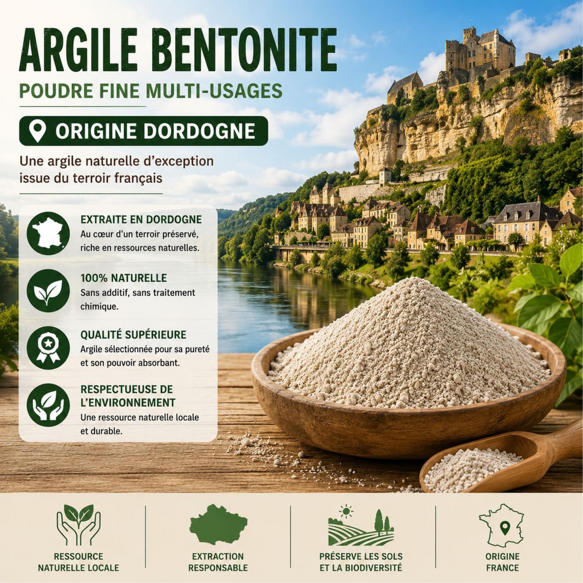 Argile Bentonite Naturelle UAB - Origine