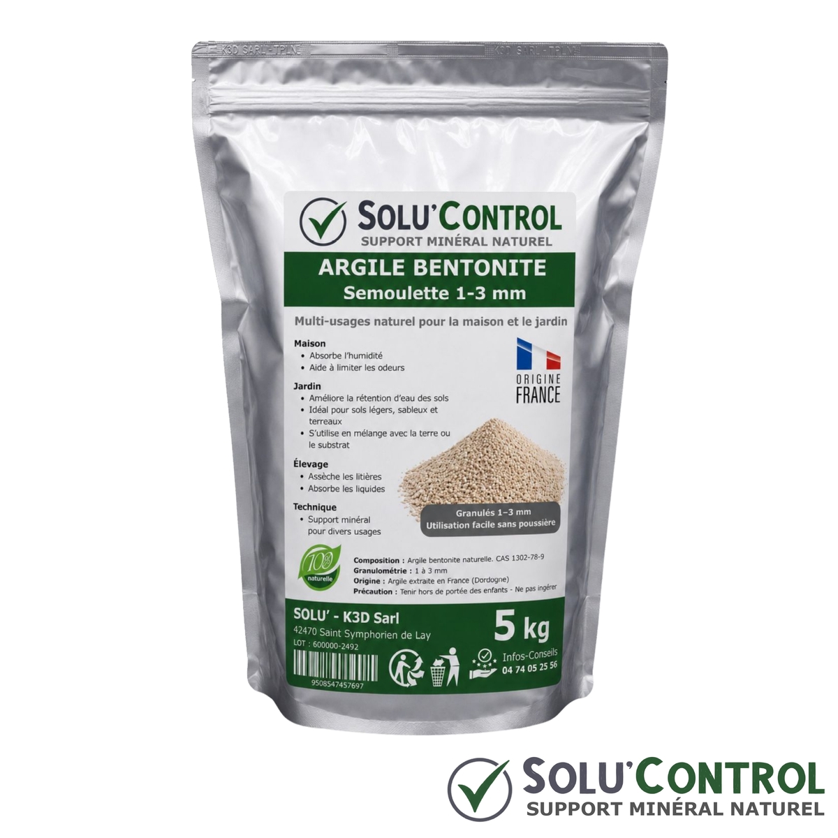 Absorbeur d’Humidité  – Solu'Control - Sachet de 5kg