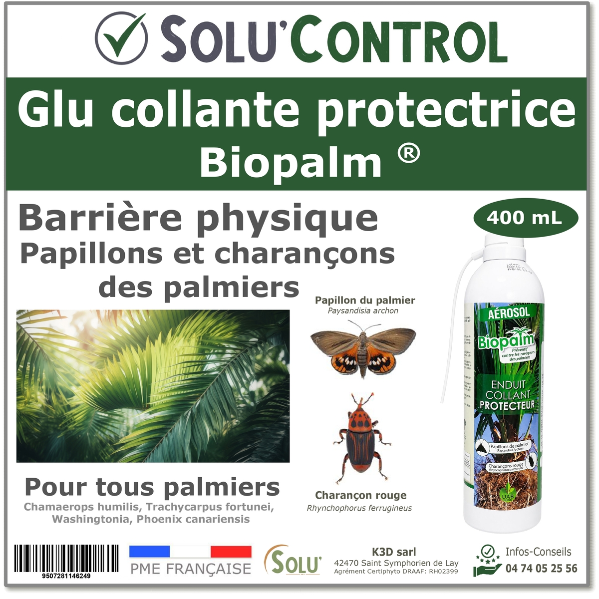 Enduit Collant Protecteur, BioPalm - Aérosol de 400 ml