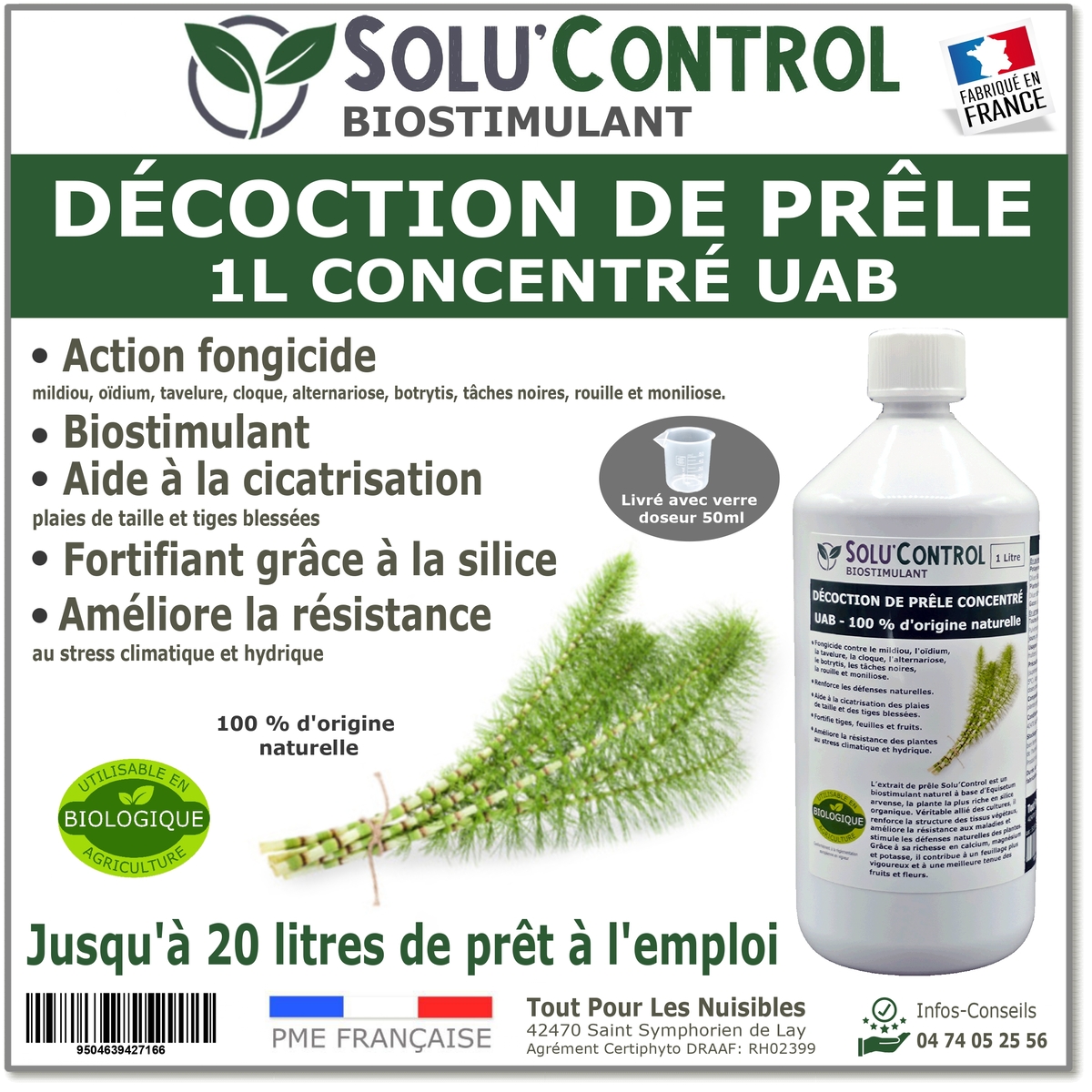 Solu'control Décoction de Prêle UAB 1L