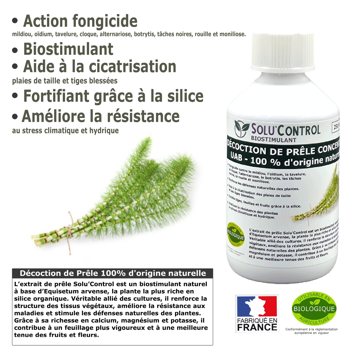 Solu'control Explication Décoction de Prêle UAB 250ml