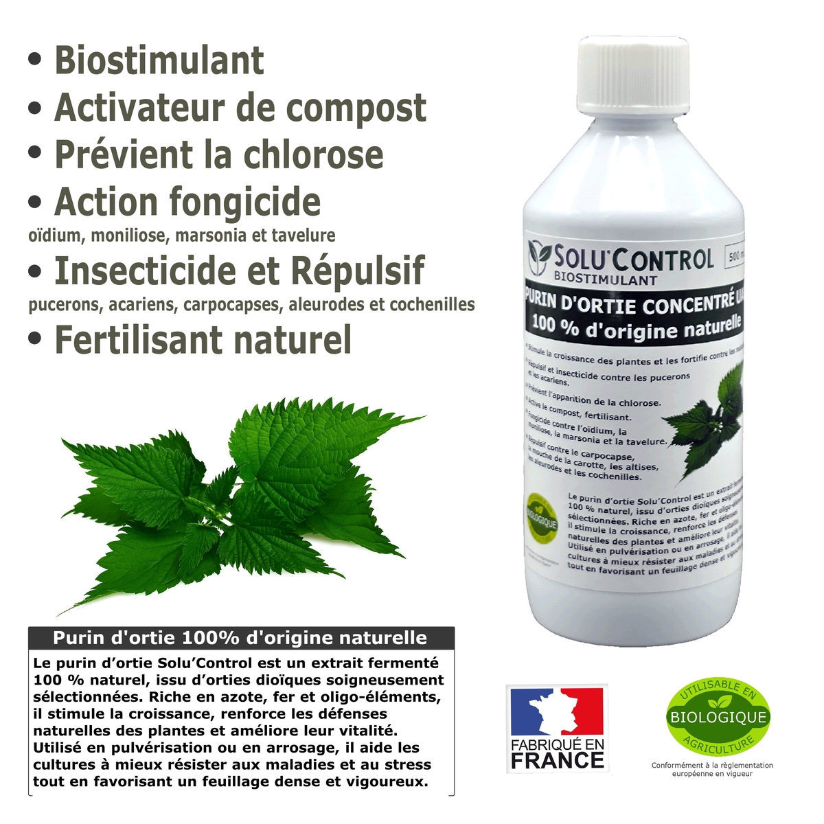 Solu'control Explication Purin d'ortie naturel UAB 500ml