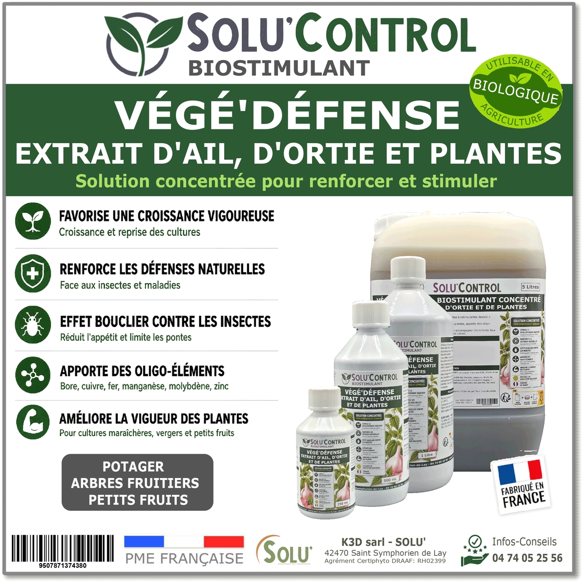 Solu'control Végé'Defense - Biostimulant