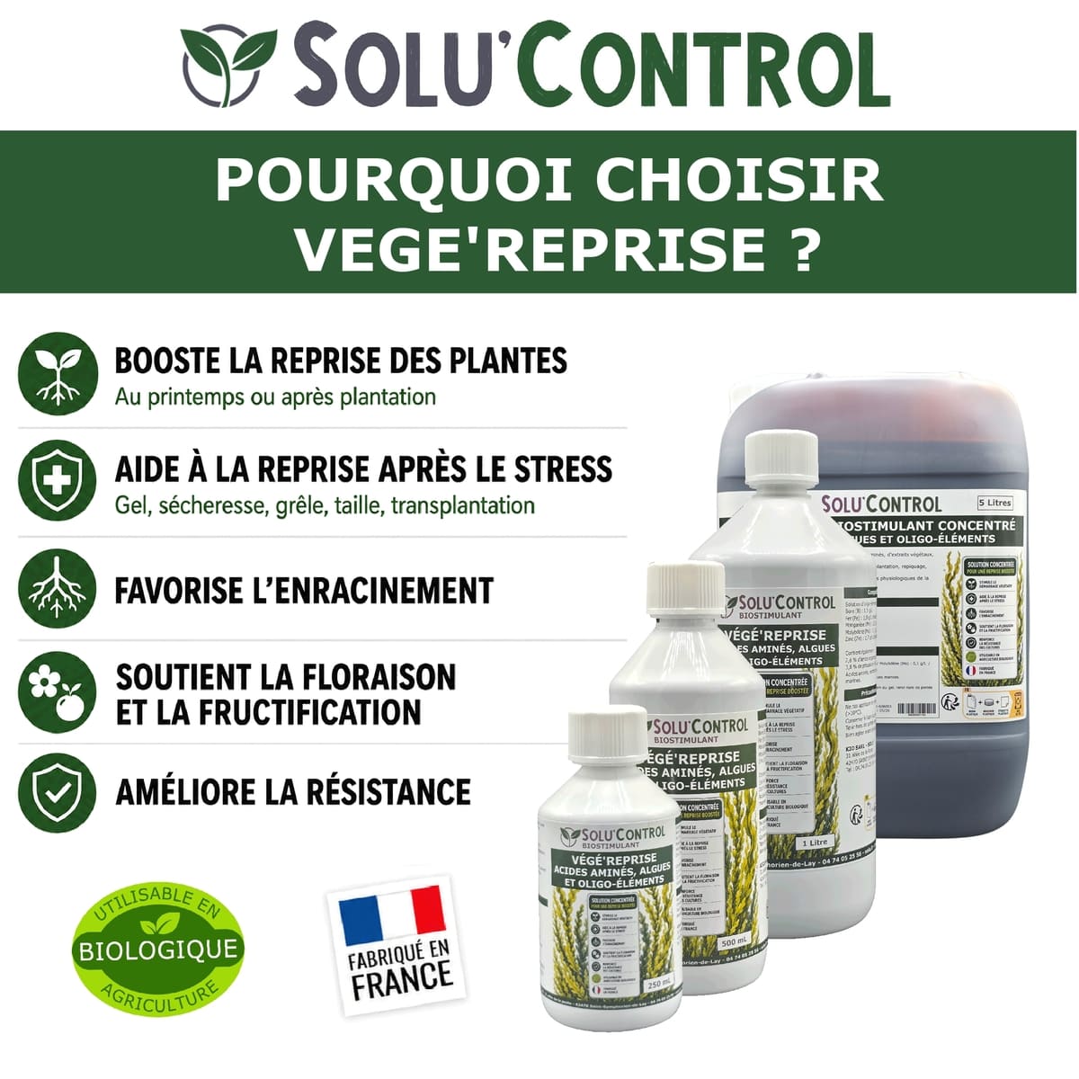 Solu'control Végé'Reprise - Avantages de la gamme