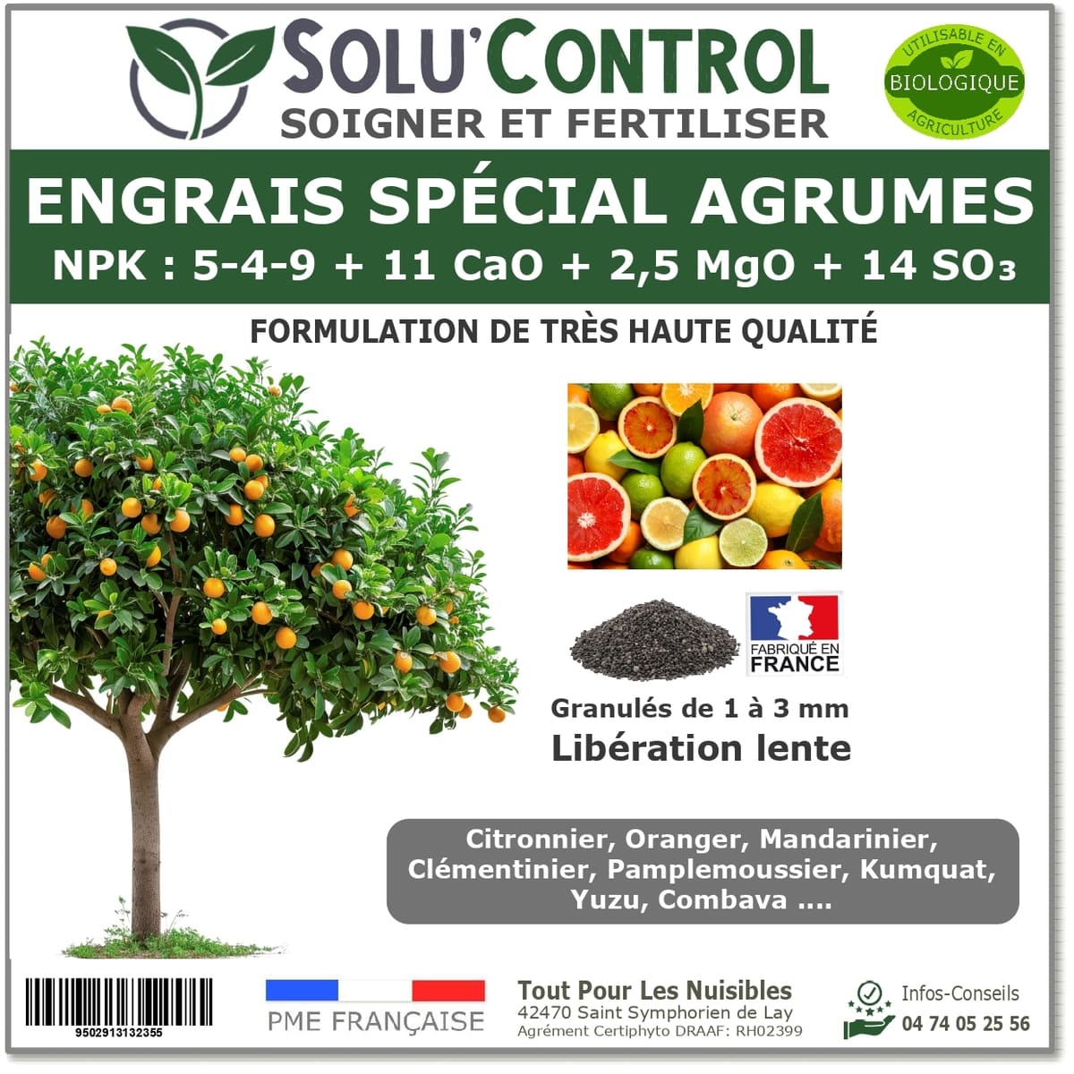 Engrais Agrumes SOLU'CONTROL