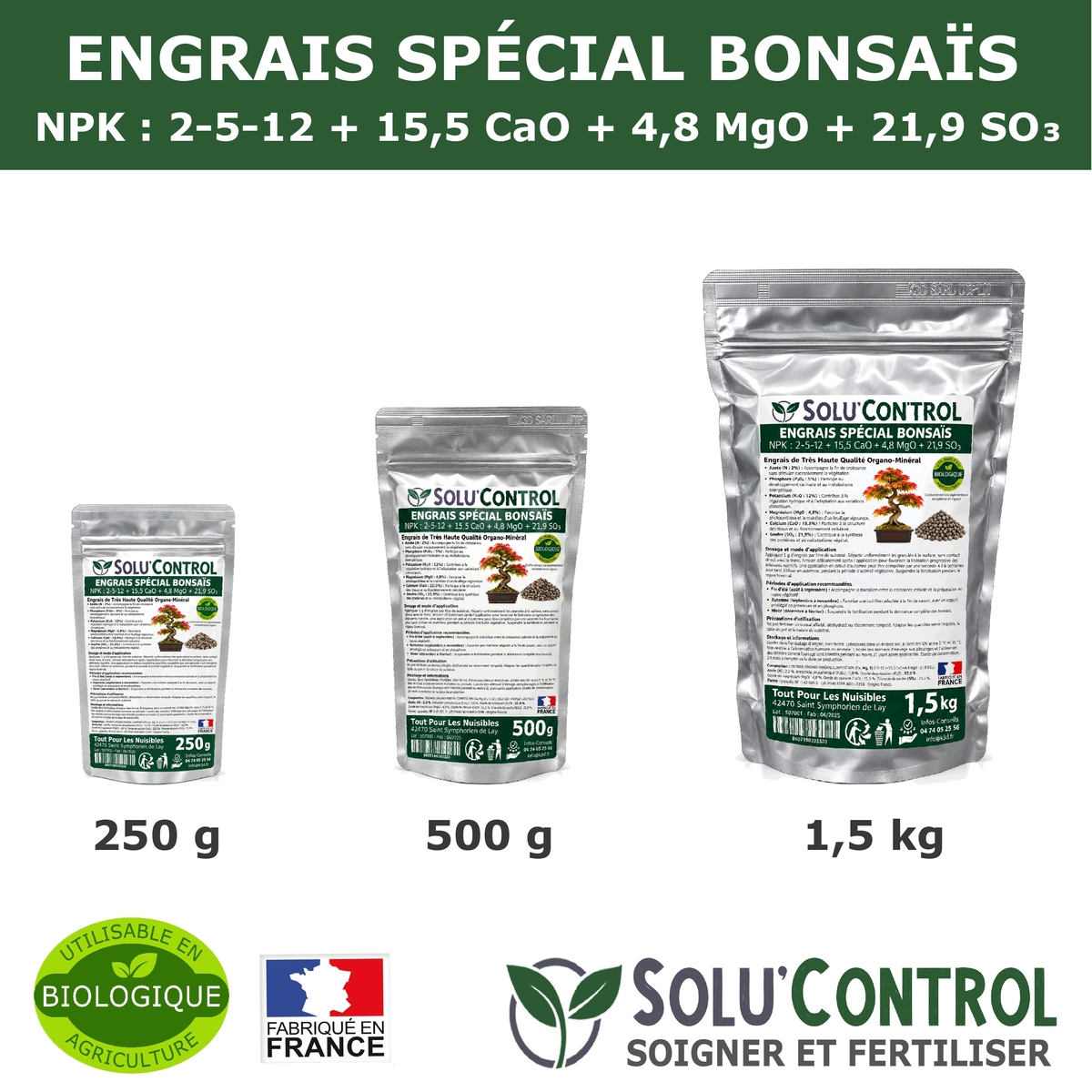 Engrais Bonsaïs SOLU'CONTROL - Gamme