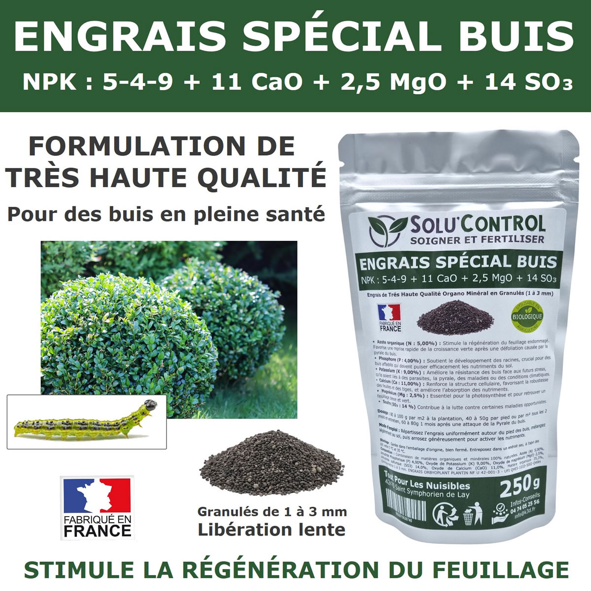 SOLU'CONTROL Engrais buis 250g