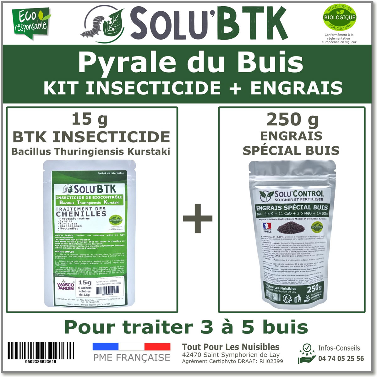SOLU'BTK Pyrale du buis 15g