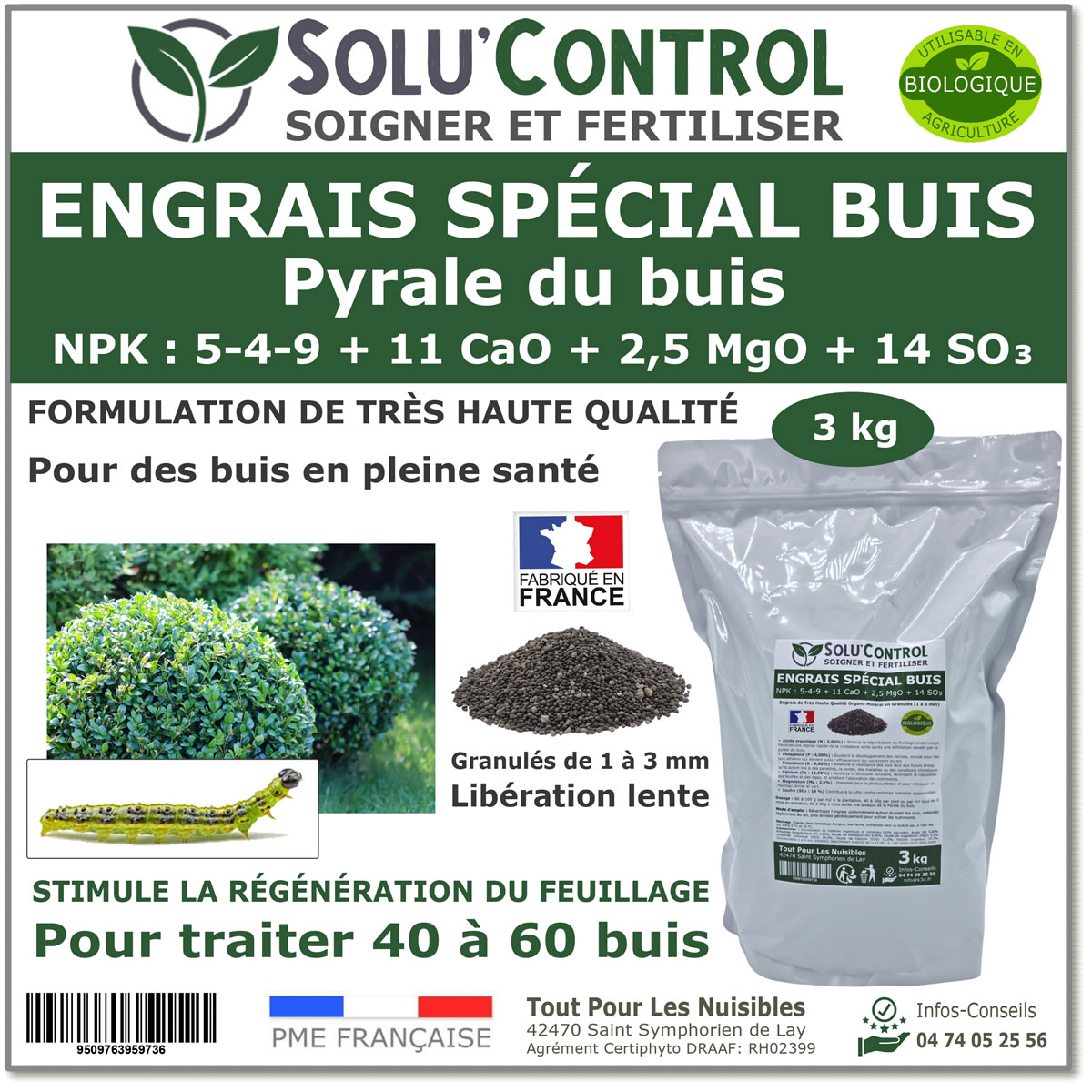 Engrais Buis SOLU'CONTROL - 3kg