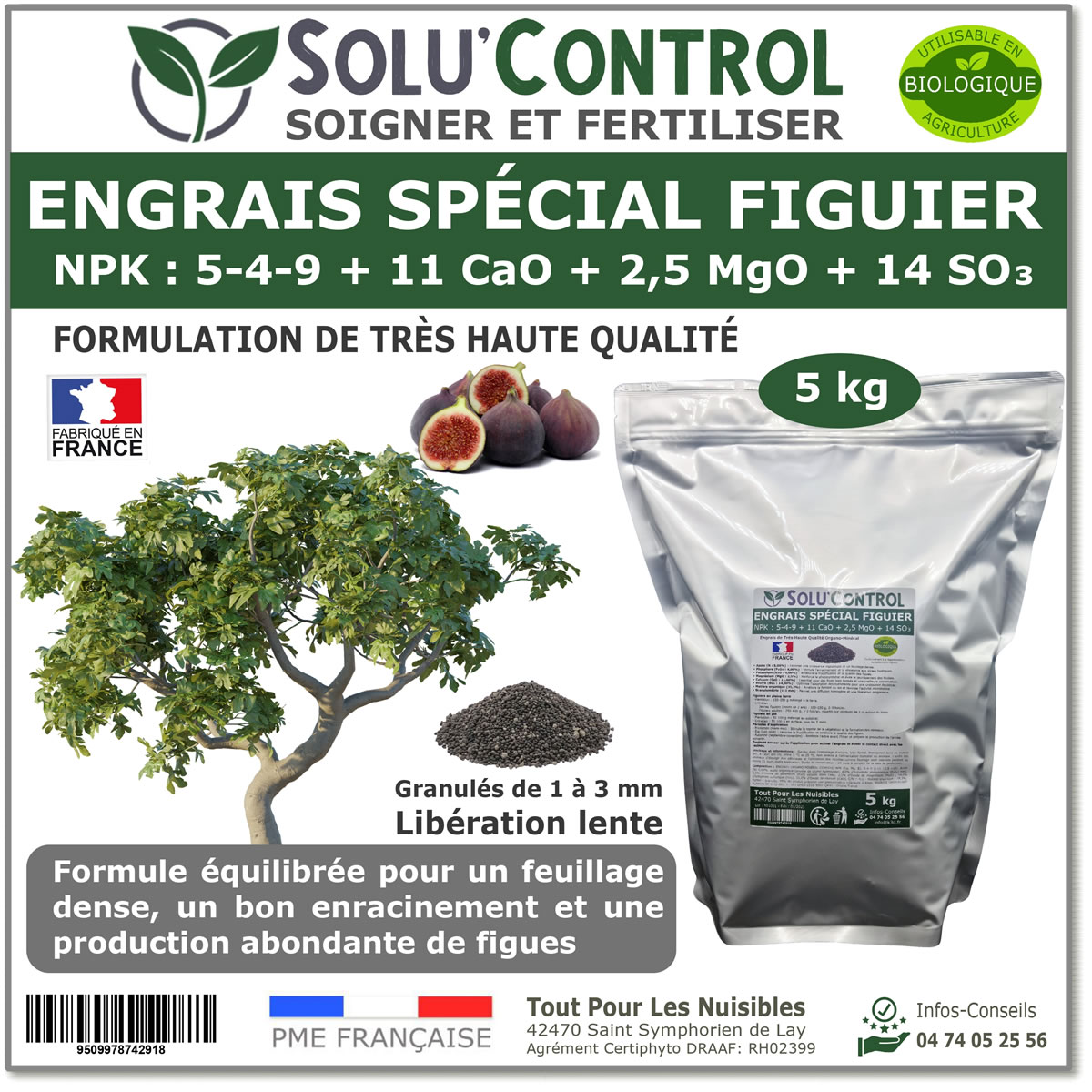 Engrais Figuier SOLU'CONTROL - 5kg