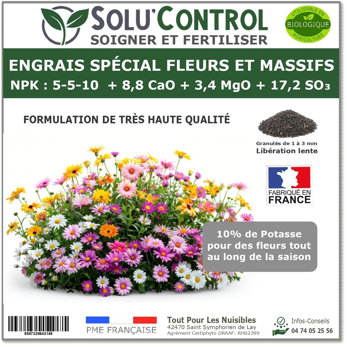 Engrais fleurs et massifs SOLU'CONTROL