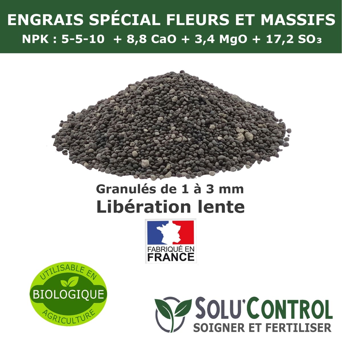 Granulés master engrais fleurs et massifs SOLU'CONTROL