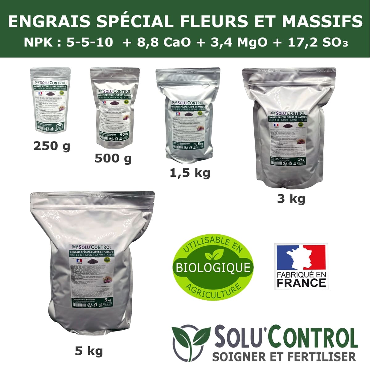 Gamme master engrais fleurs et massifs SOLU'CONTROL