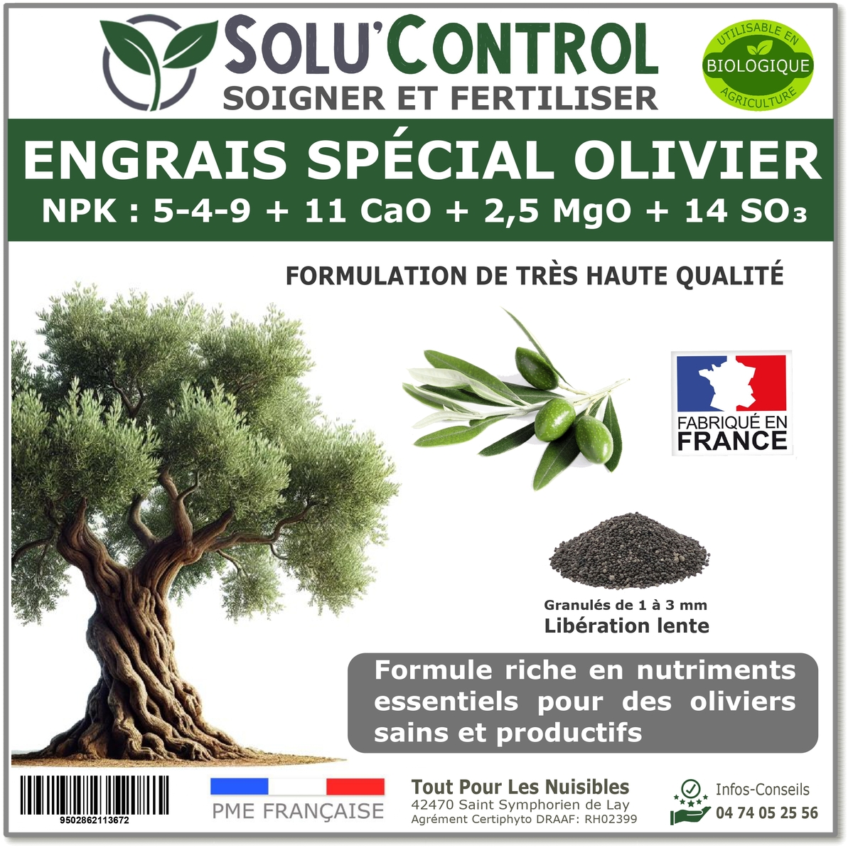 Engrais Olivier SOLU'CONTROL