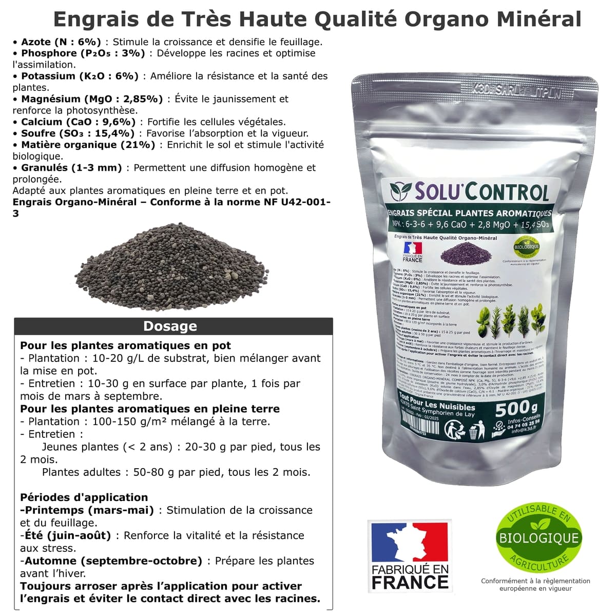 Information NPK 500g